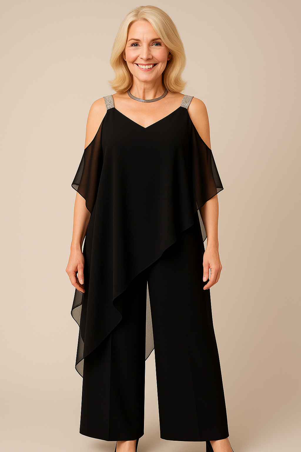 Malta | Kvinders Elegant Asymmetrisk Jumpsuit - - Jumpsuits - {{ product_tags }