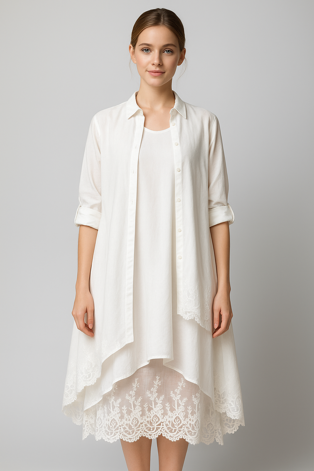 Aurora | Kvinders Elegant Boho Midi Kjole - - Kjoler - {{ product_tags }