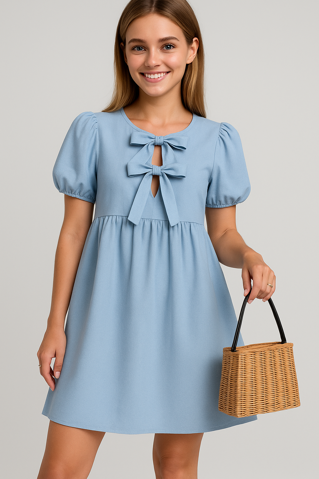 Loretta | Kvinders Elegant Kjole med Puffærmer - - Kvinders Kjoler - {{ product_tags }