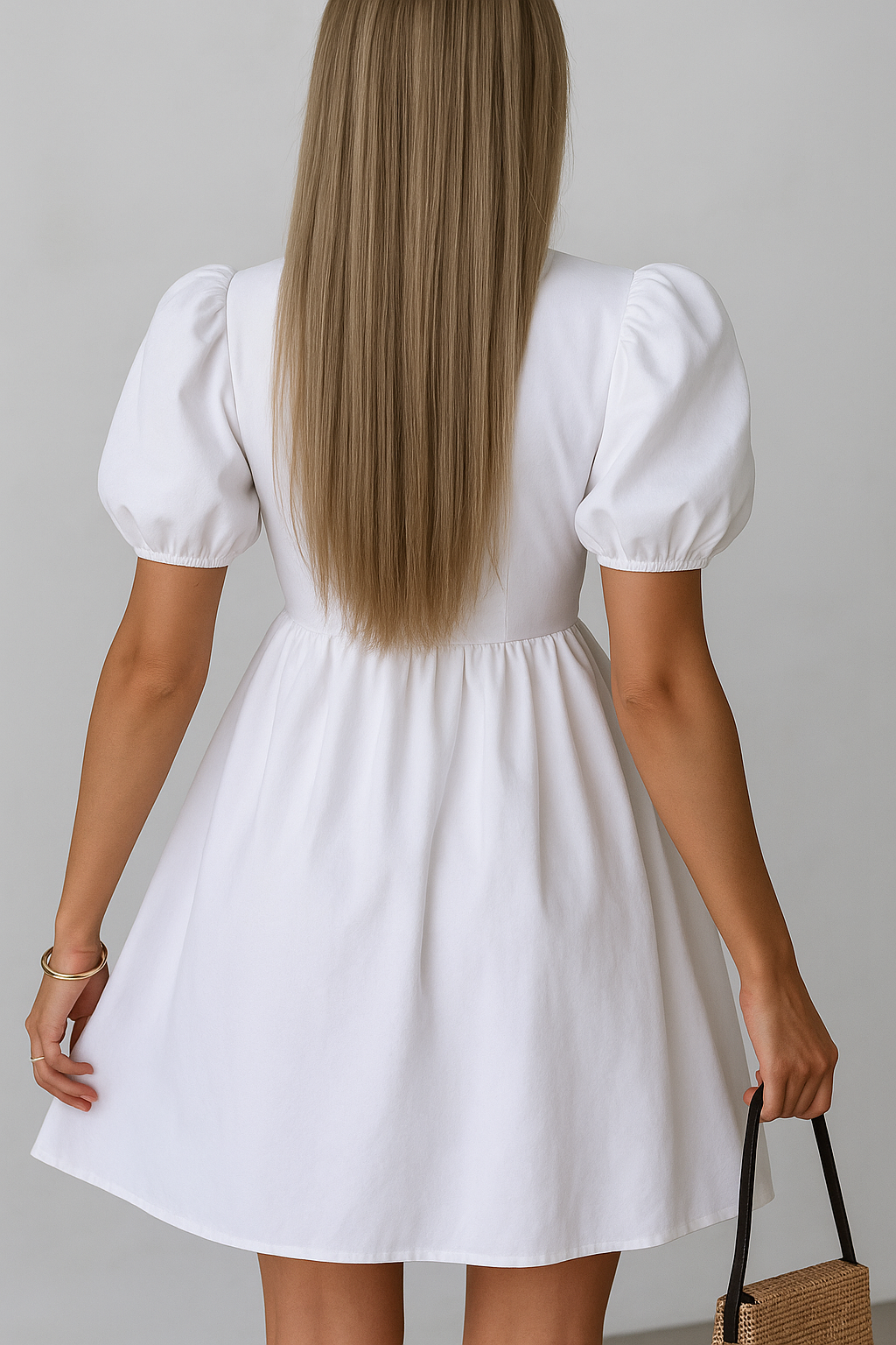 Loretta | Kvinders Elegant Kjole med Puffærmer - - Kvinders Kjoler - {{ product_tags }