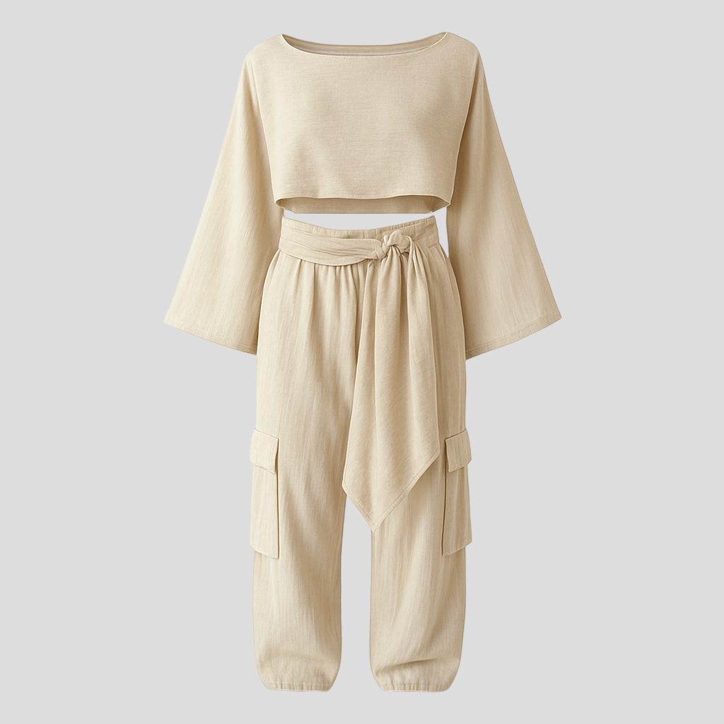 Paminina | Kvinders Elegant Linned Sæt til Sommeren - - Outfits & Sæt - {{ product_tags }