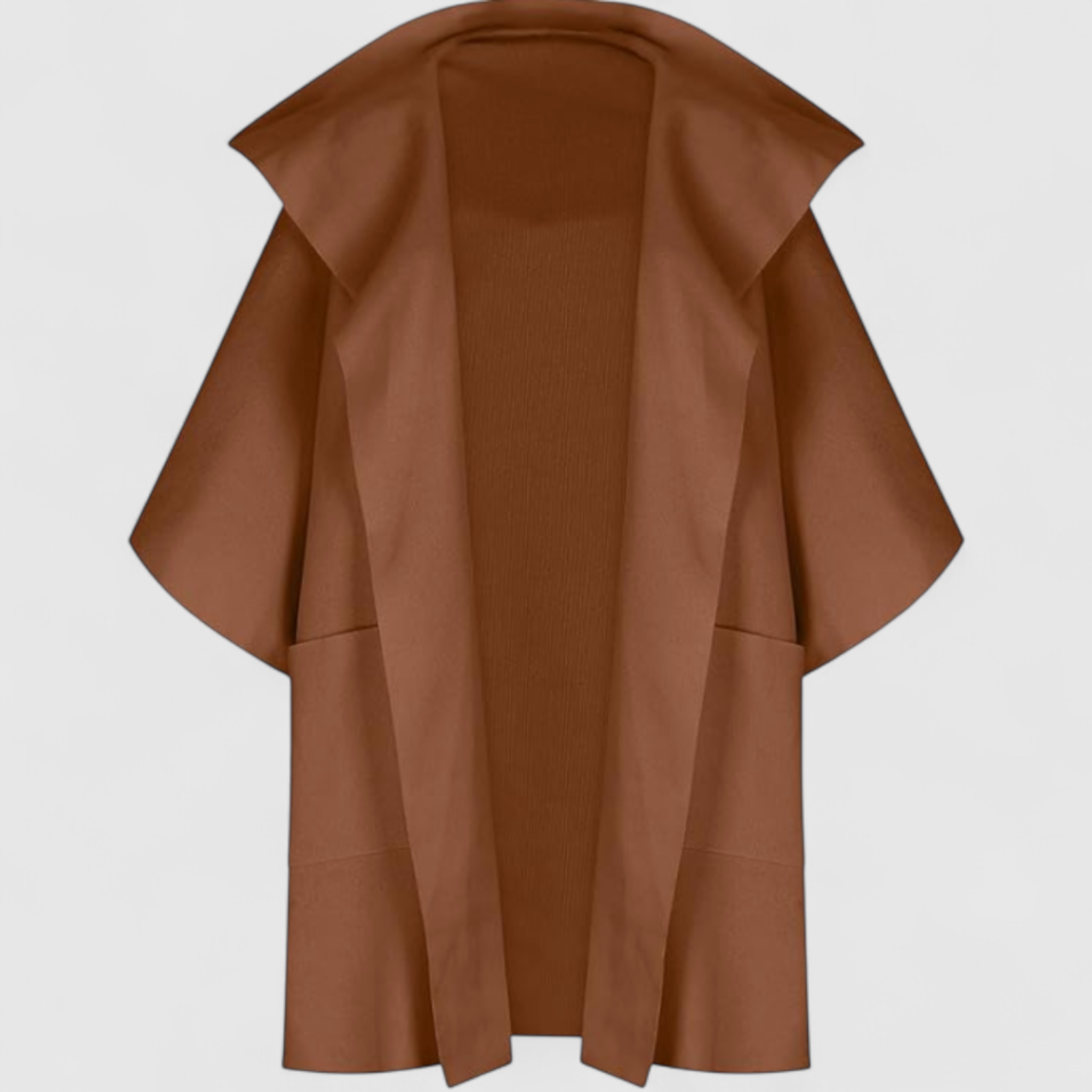 Mikte | Kvinders Elegant Midi Frakke i Bomuld - Brun - Kvinders frakker og jakker - {{ product_tags }