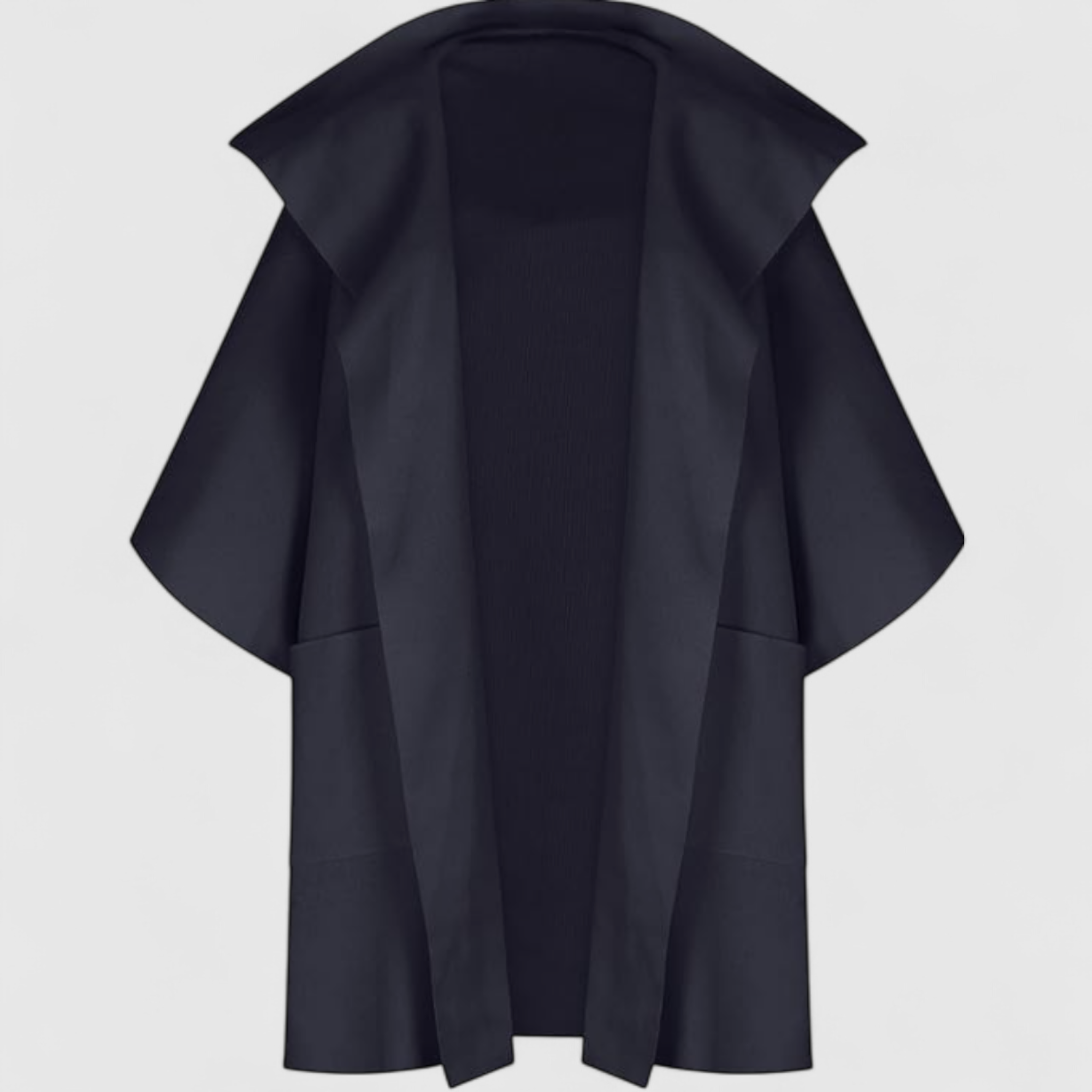 Mikte | Kvinders Elegant Midi Frakke i Bomuld - Sort - Kvinders frakker og jakker - {{ product_tags }