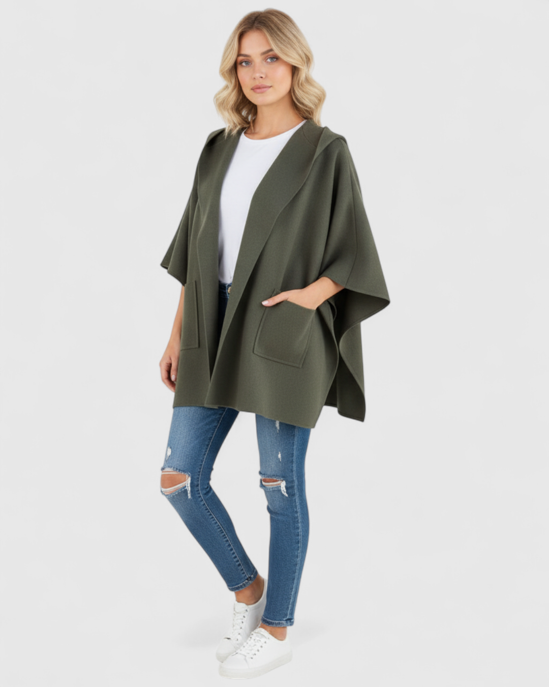 Mikte | Kvinders Elegant Midi Frakke i Bomuld - - Kvinders frakker og jakker - {{ product_tags }