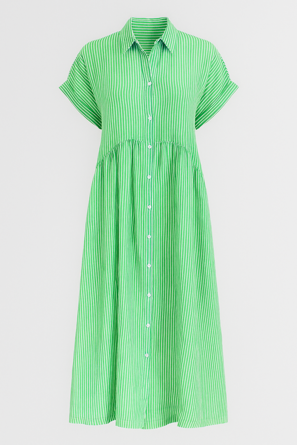 Katja | Kvinder's Elegant Midi Kjole med Pockets