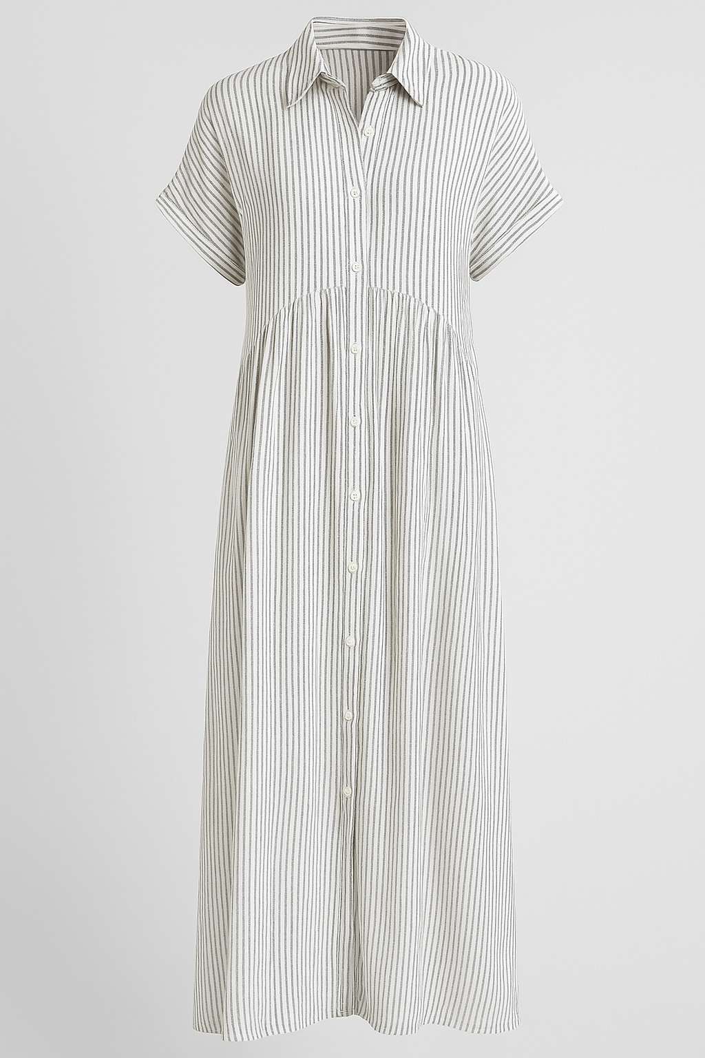 Corrine | Kvinders Elegant Midi Kjole med Lommer - Hvid - Kvinders Kjoler - {{ product_tags }