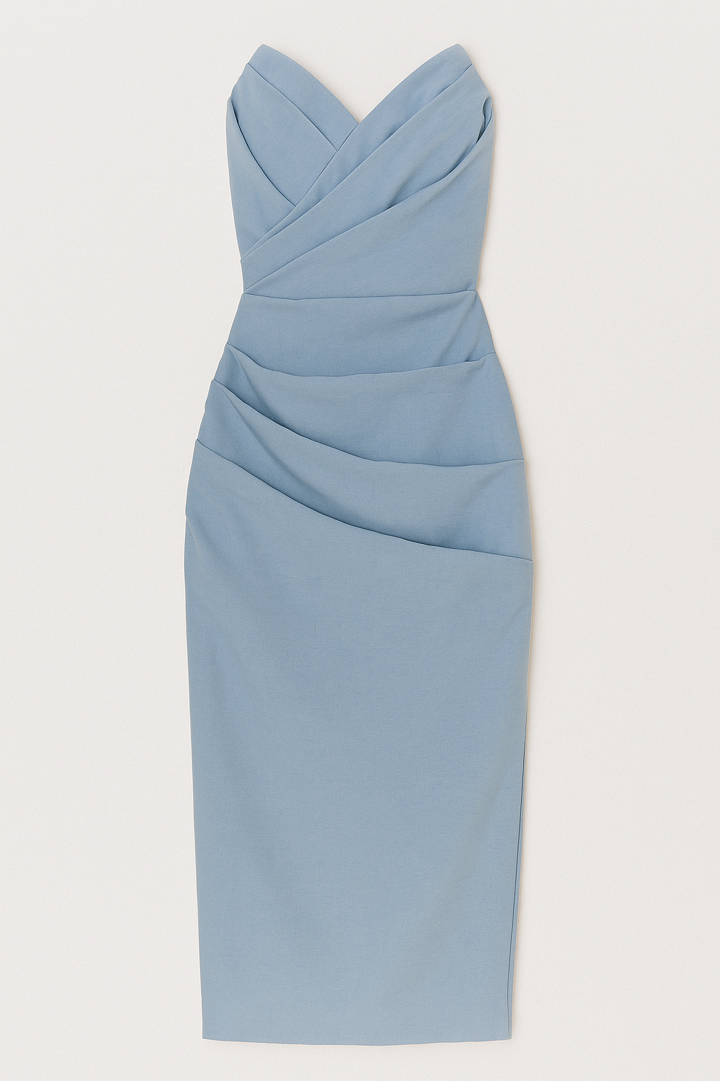 Emilia | Kvinders Elegant Midi Kjole - Blå - Kvinders Kjoler - {{ product_tags }