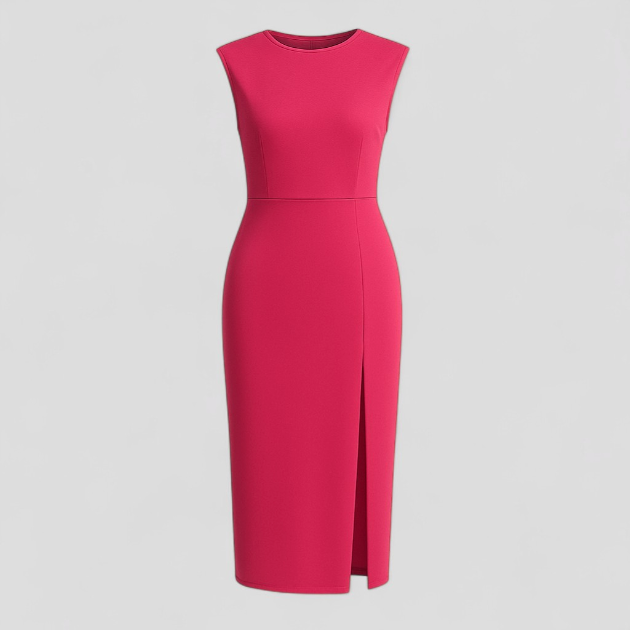 Ravinia | Kvinders Elegant Midi Kjole - Rosa - Kvinders Kjoler - {{ product_tags }