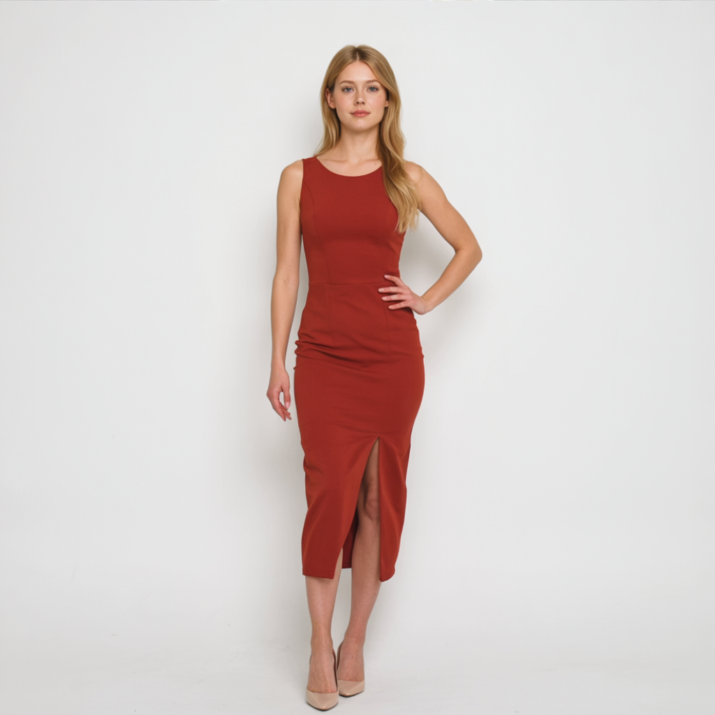 Ravinia | Kvinders Elegant Midi Kjole - - Kvinders Kjoler - {{ product_tags }
