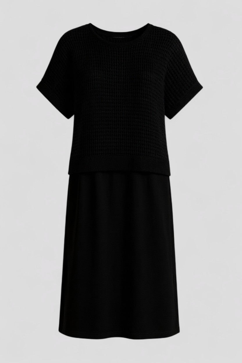 Airis | Kvinders Elegant Midi Sommerkjole - Sort - Kjoler - {{ product_tags }