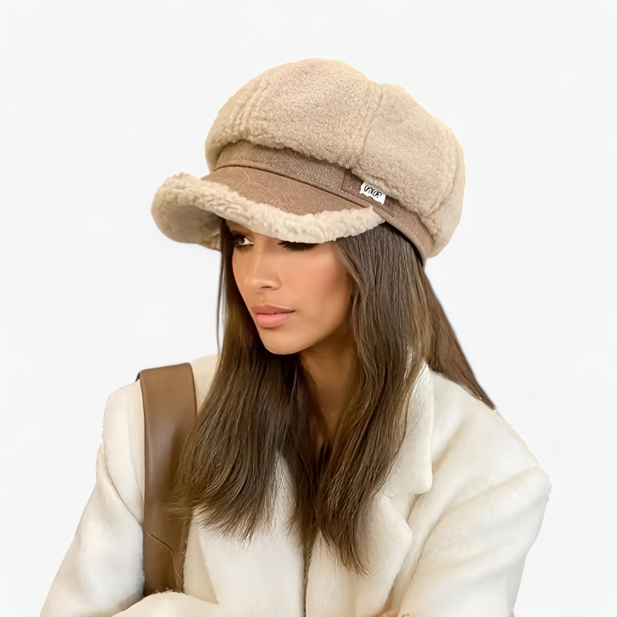 Olivia | Kvinders Elegant Ottekantet Hat - Khaki - Hatte & Kasketter - {{ product_tags }