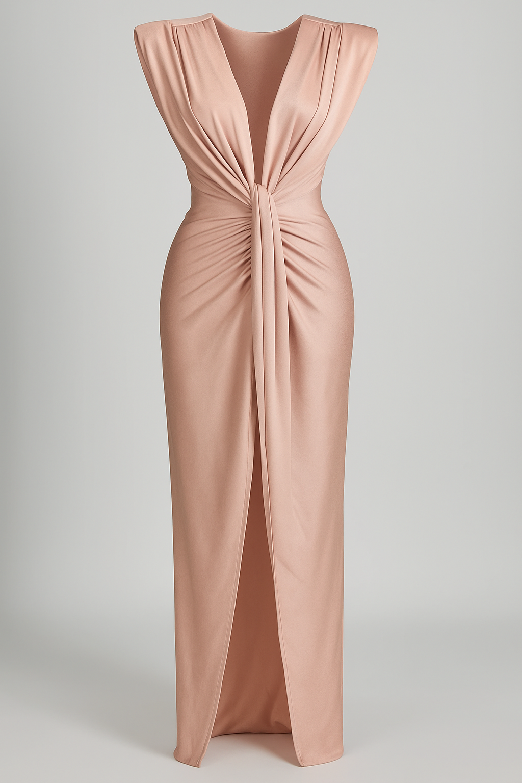 Martha | Kvinders Elegant Råsilkekjole Med Slids - Rosa One size - Kjoler - {{ product_tags }