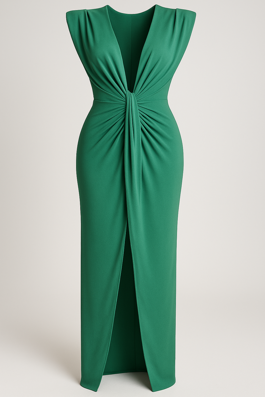 Martha | Kvinders Elegant Råsilkekjole Med Slids - Tiffany grøn One size - Kjoler - {{ product_tags }
