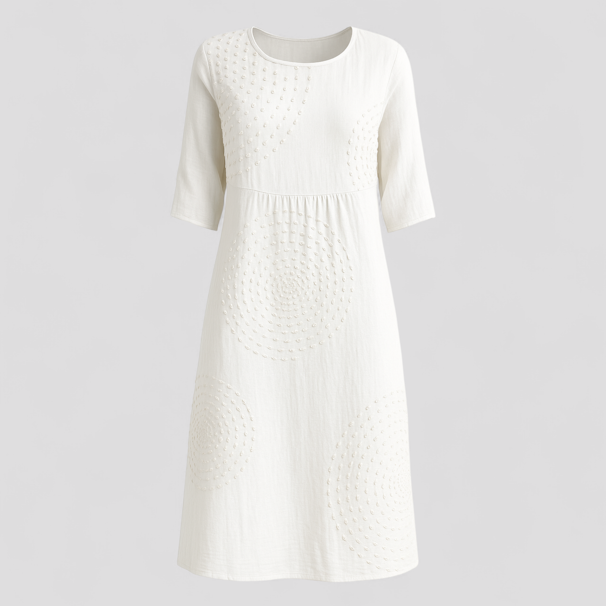 Nevie | Kvinders Elegant Sommerkjole - Hvid - Kjoler - {{ product_tags }