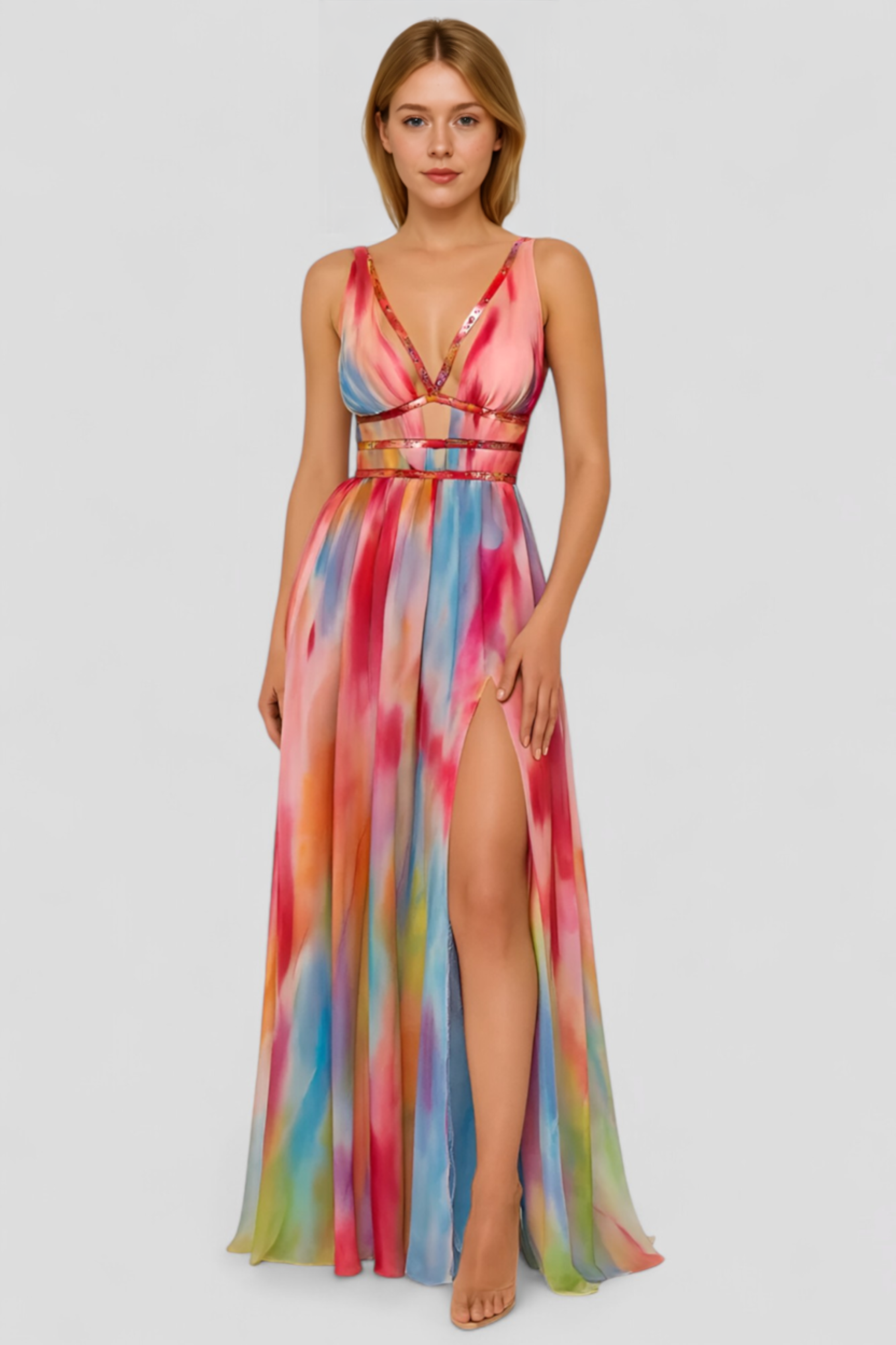 Fia | Kvinders Elegant Lang Maxi Kjole - - Maxi Kjoler - {{ product_tags }