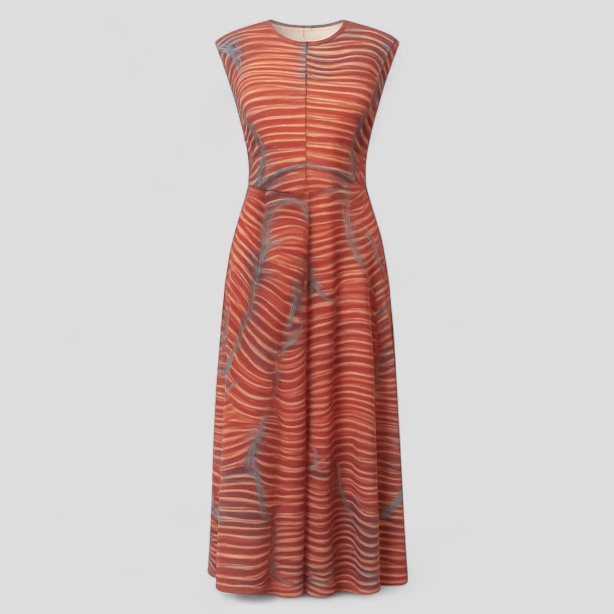 Rea | Kvinders Elegant To-delt Sæt med Lang Nederdel - Orange - Aftenkjoler - {{ product_tags }