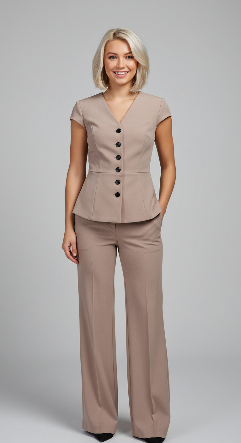 Aria | Kvinders Elegant Top og Bukser Sæt - - Kvinders sæt - {{ product_tags }