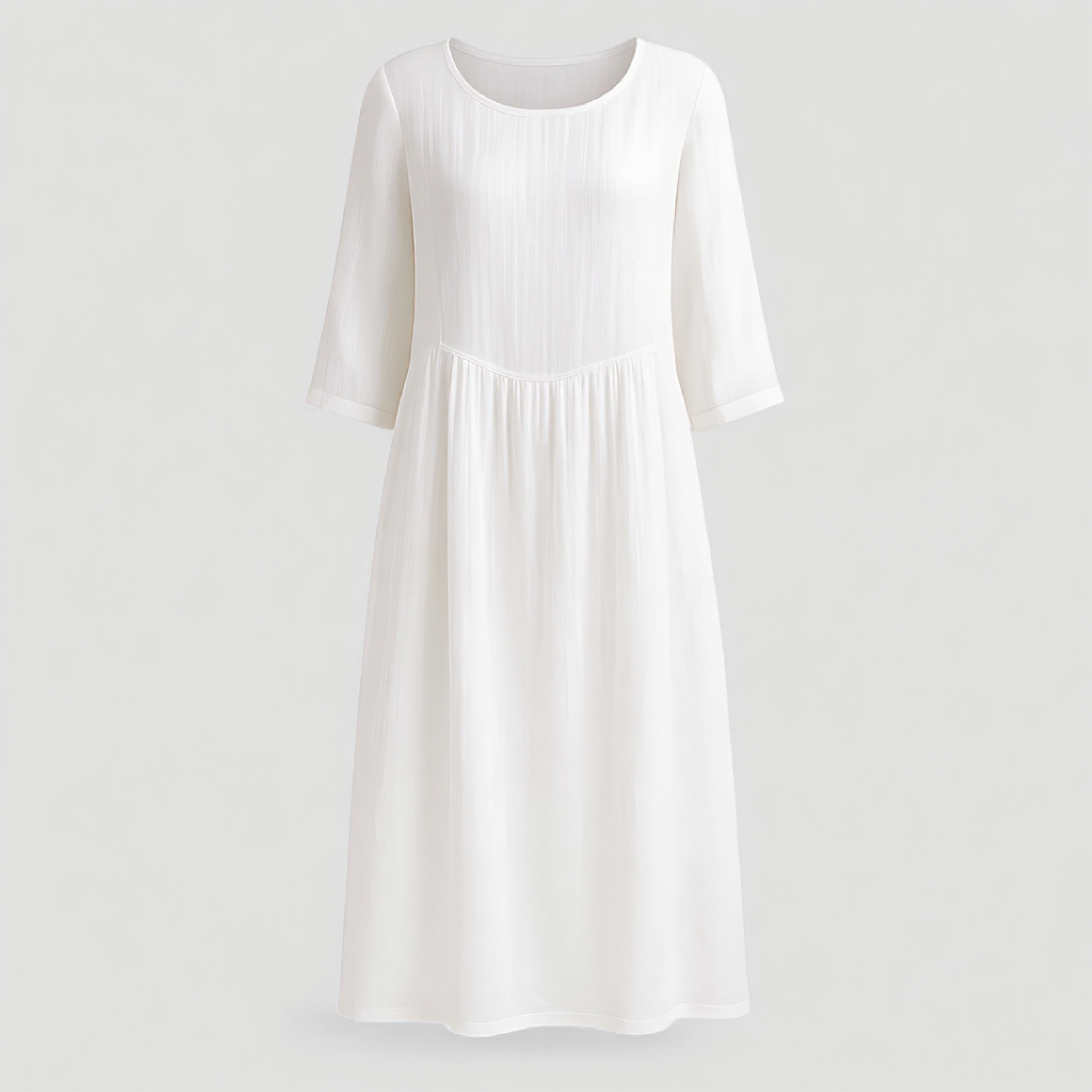 Rita | Kvinders Komfortabel Linned Sommerkjole - Hvid - Kvinders Kjoler - {{ product_tags }