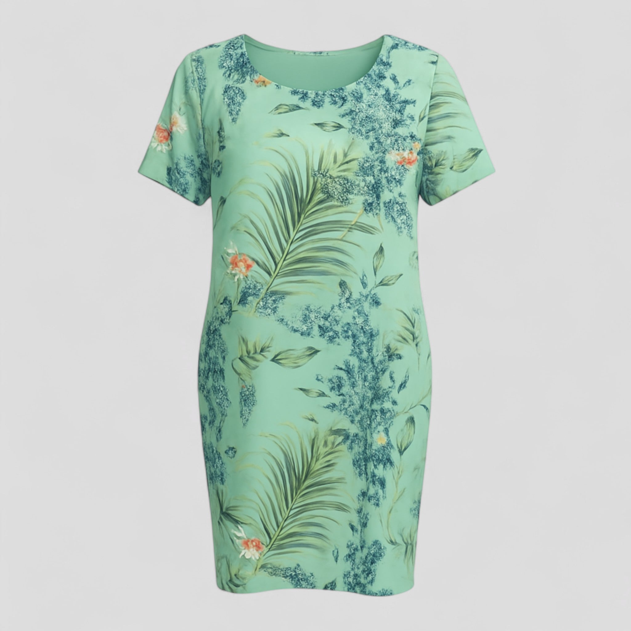 Carmine | Kvinders Komfortable Casual Kjole med Print - Grøn - Kjoler - {{ product_tags }