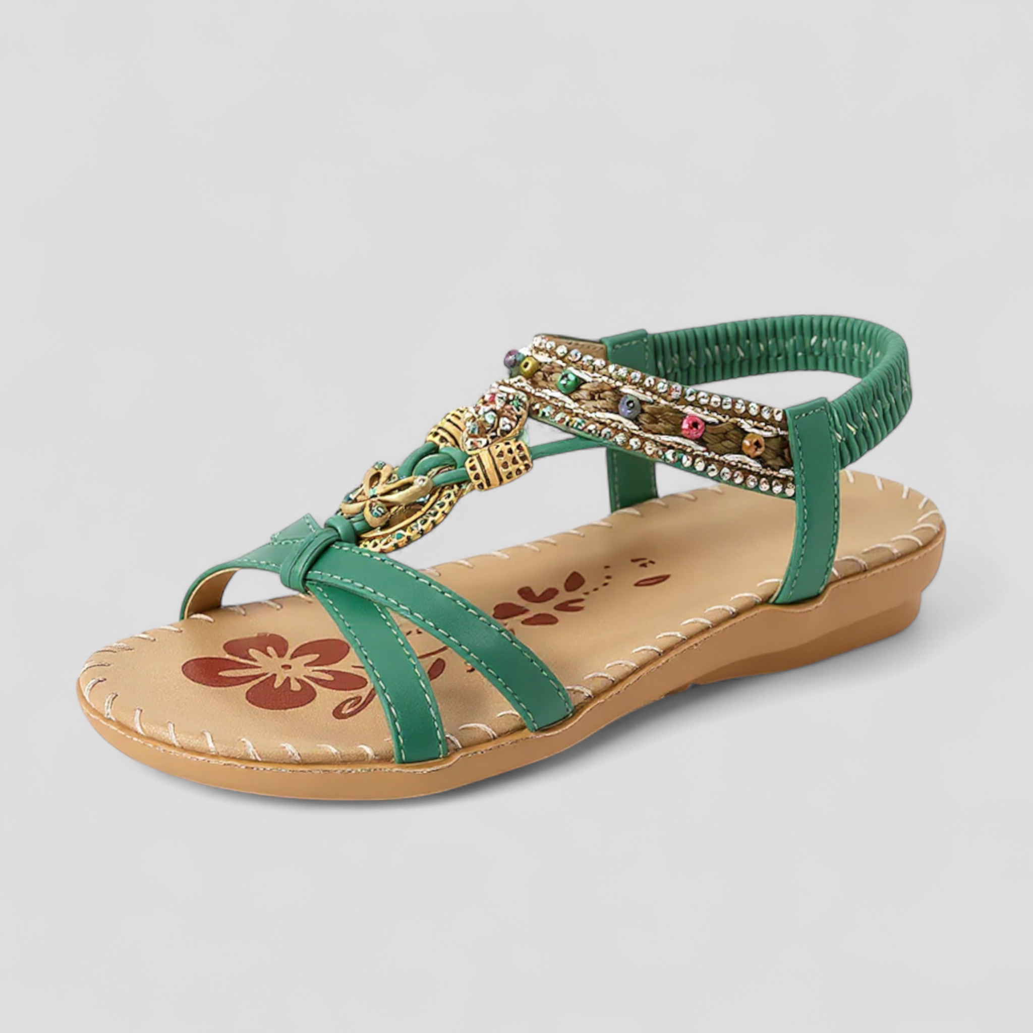 Reanata | Kvinders Komfortable Elegante Sandaler - Grøn - Kvinders sandaler - {{ product_tags }