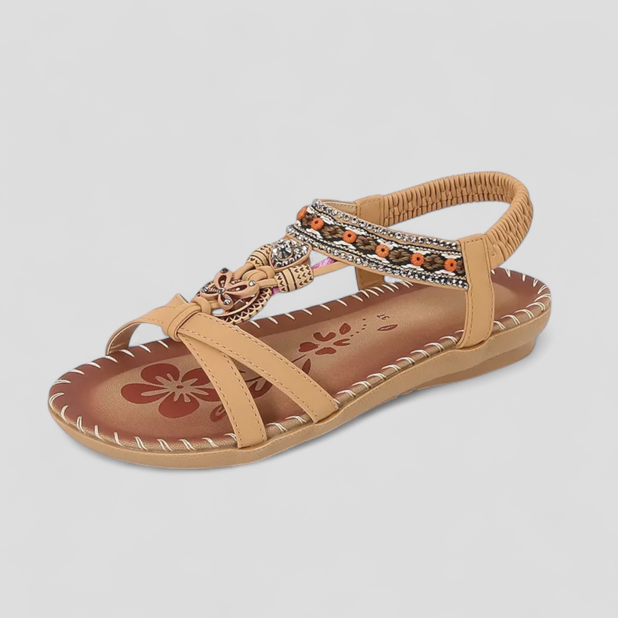 Reanata | Kvinders Komfortable Elegante Sandaler - Beige-Brun - Kvinders sandaler - {{ product_tags }