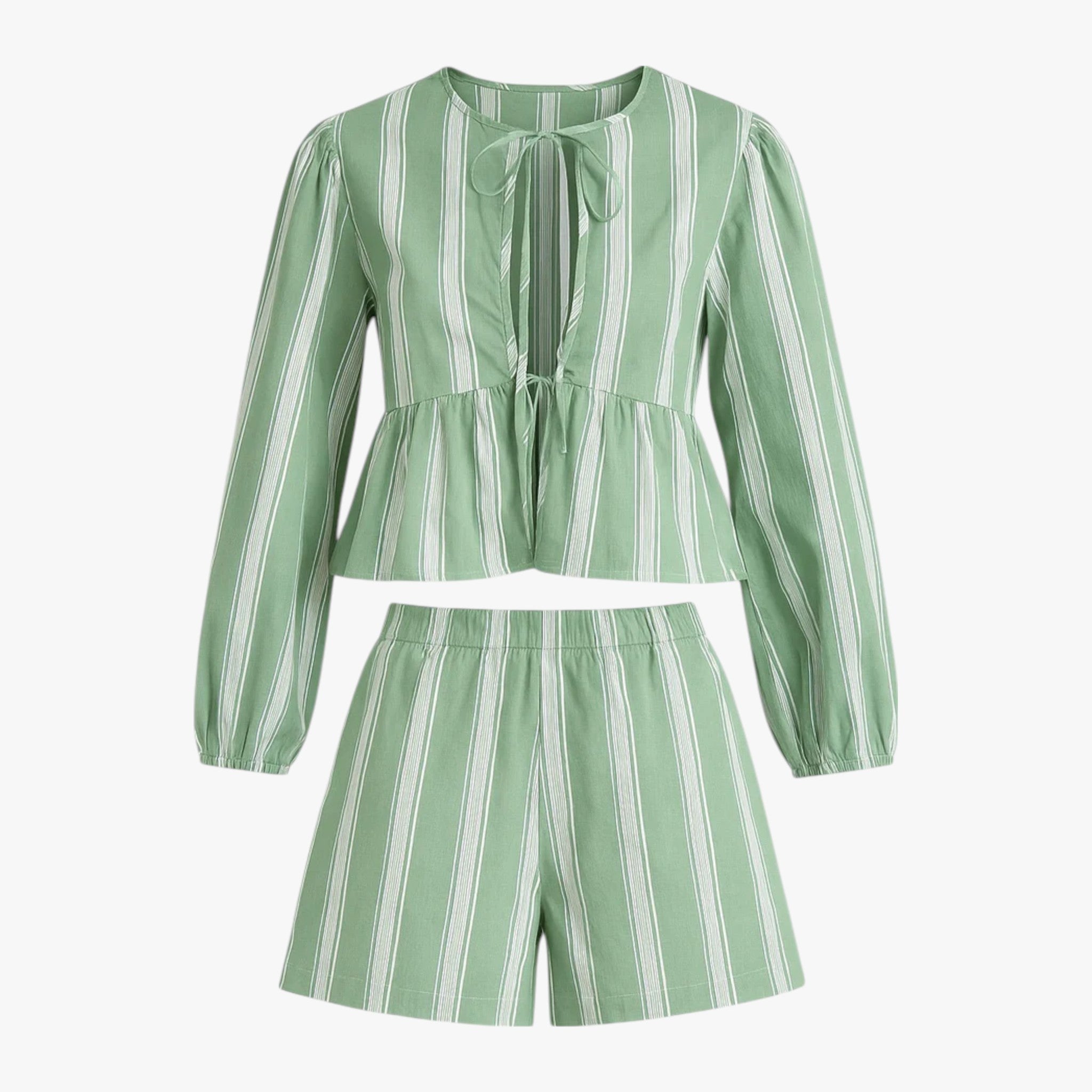 Renata | Kvinders Komfortable Sommer Sæt med Puffærmer - - Kvinders sæt - {{ product_tags }