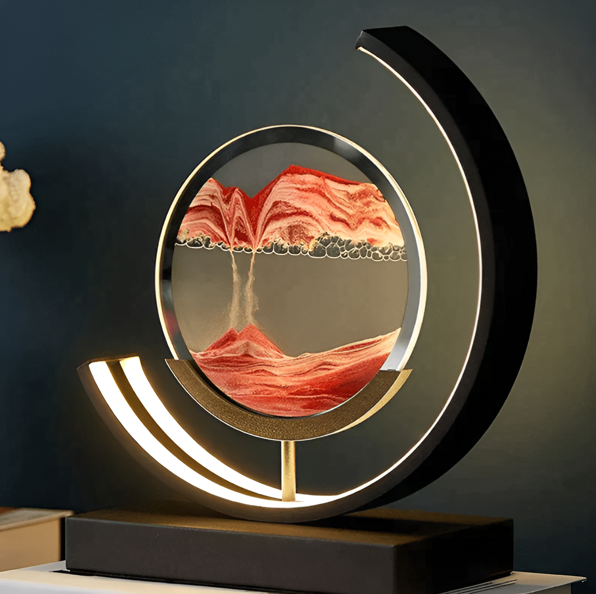 LED Sandkunst Bordlampe – Flydende Sand Design