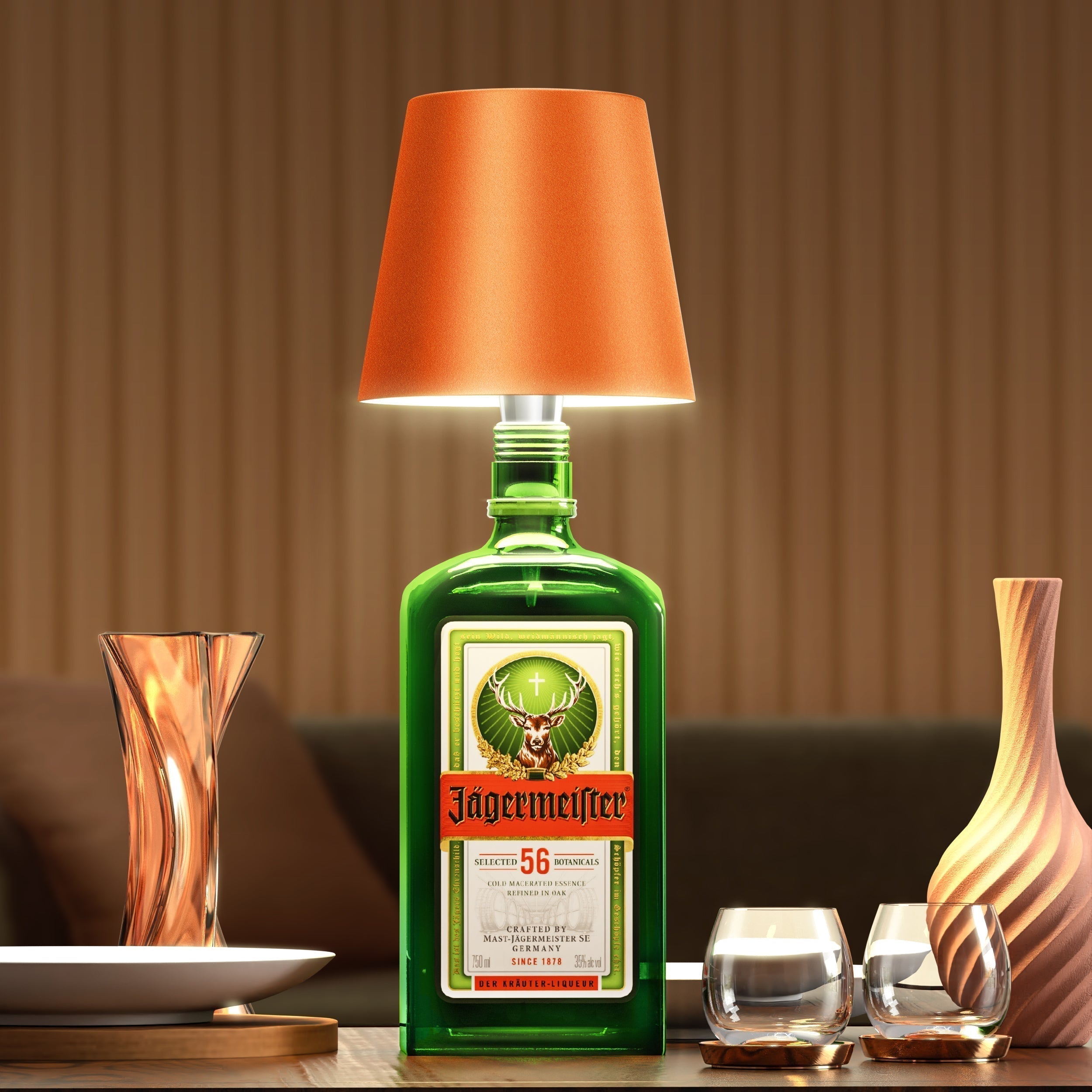 ARIA - Trådlampe til Flaske - Bærbar og Stilfuld Belysning - - house & garden - {{ product_tags }