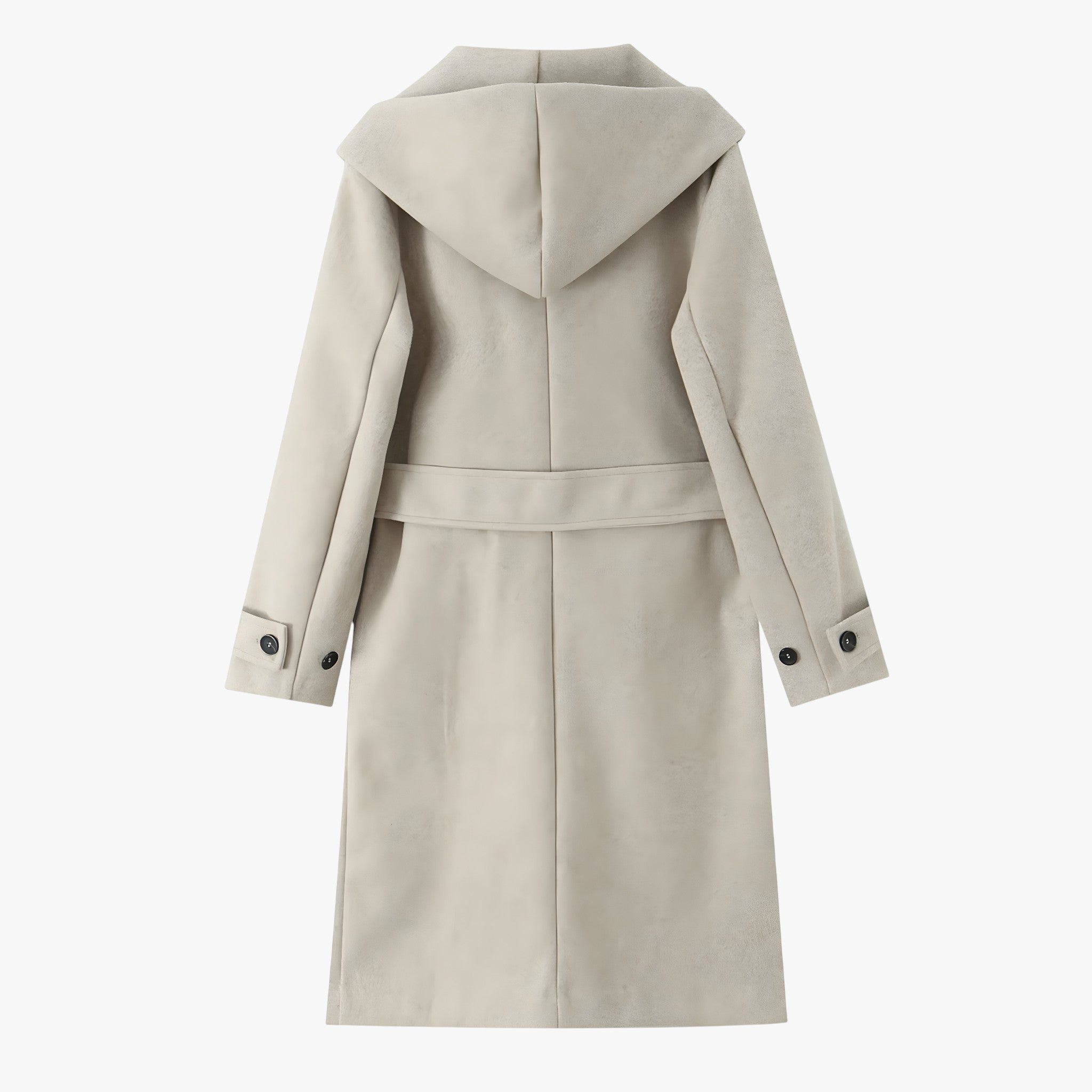 Gina | Lang Vinterjakke Dame med Hætte og Bælte - - Kvinders frakker og jakker - {{ product_tags }