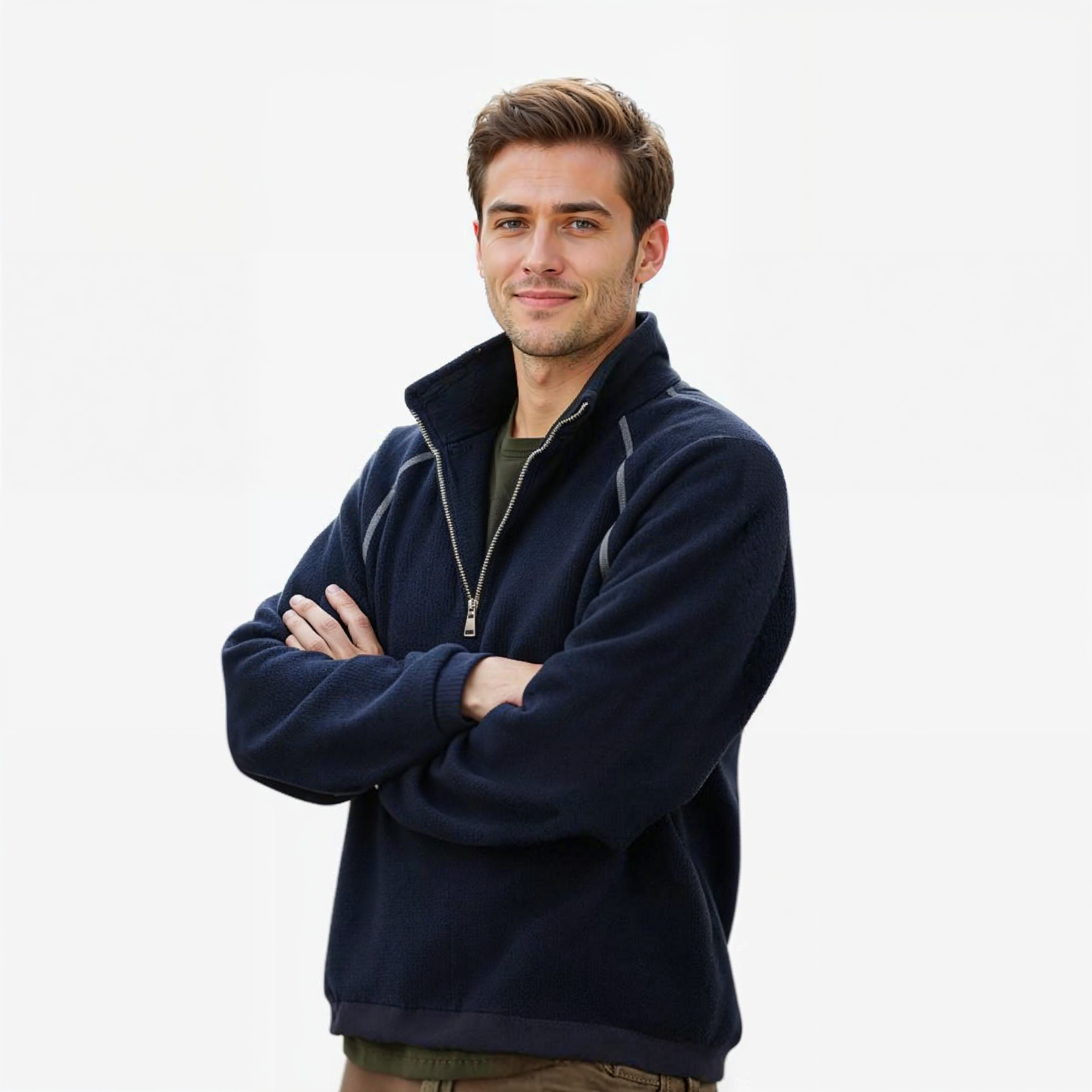 Liam | Mænds Halv Lynlås Sweater til Lagdeling - - Herresweatre - {{ product_tags }