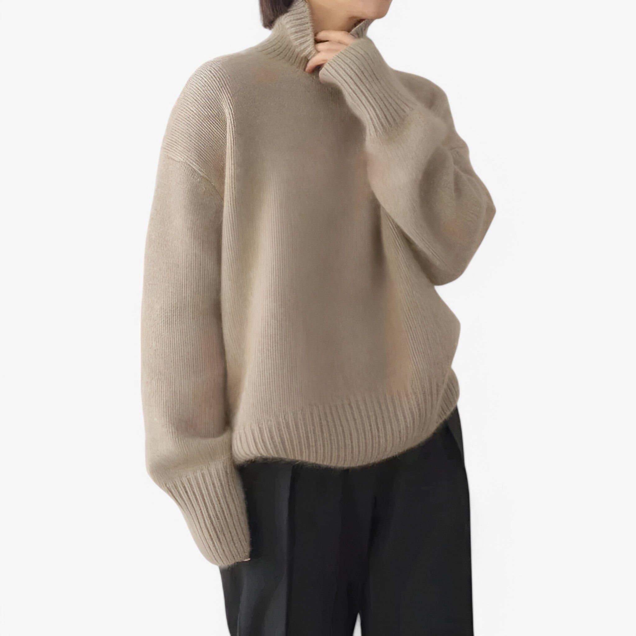 Julia | Kashmir-sweater - blød og stilfuld - Khaki - women's fashion - {{ product_tags }