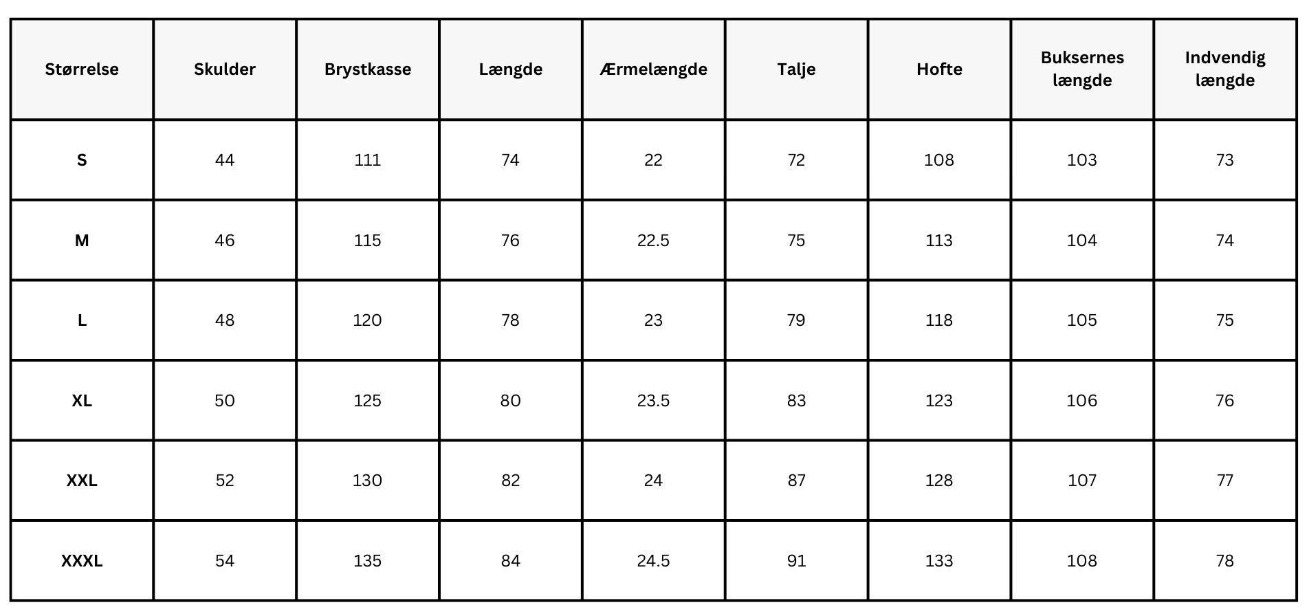 Size Guide