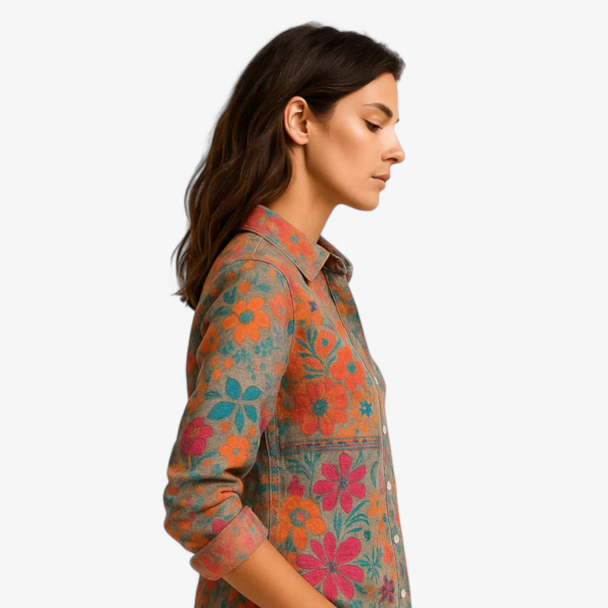 Lucia – Let og Farverig Boheme Skjorte med Knapper - - Lucia – Let og Farverig Boheme Skjorte med Knapper- €25 - {{ product_tags }