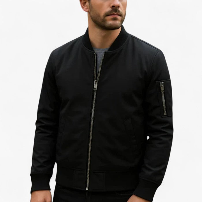Finn | Mænds Minimalistisk Jakke med Lynlås - - Herrejakker - {{ product_tags }