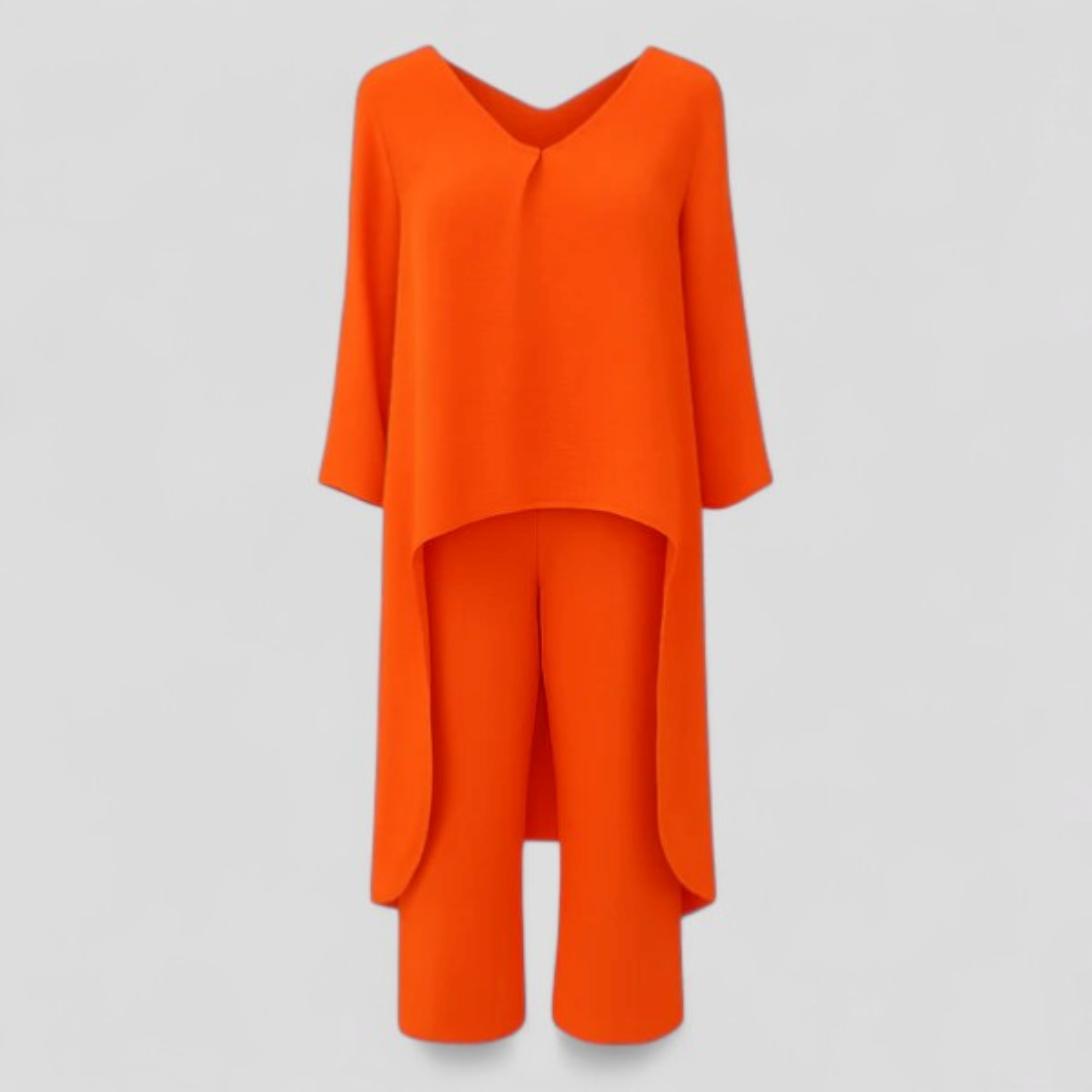 Lara | Matchende Sæt Dame - Elegant To-Delt Sæt - Orange - Kvinders tøj - {{ product_tags }