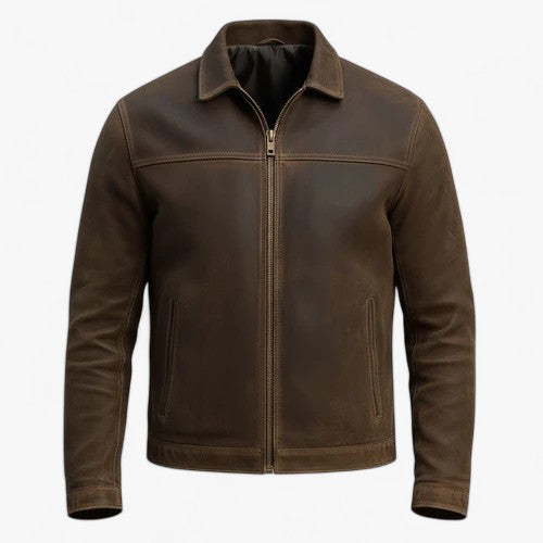 Matteo | Mænds Elegant Tidløs Jakke - Brun - Herrejakker - {{ product_tags }