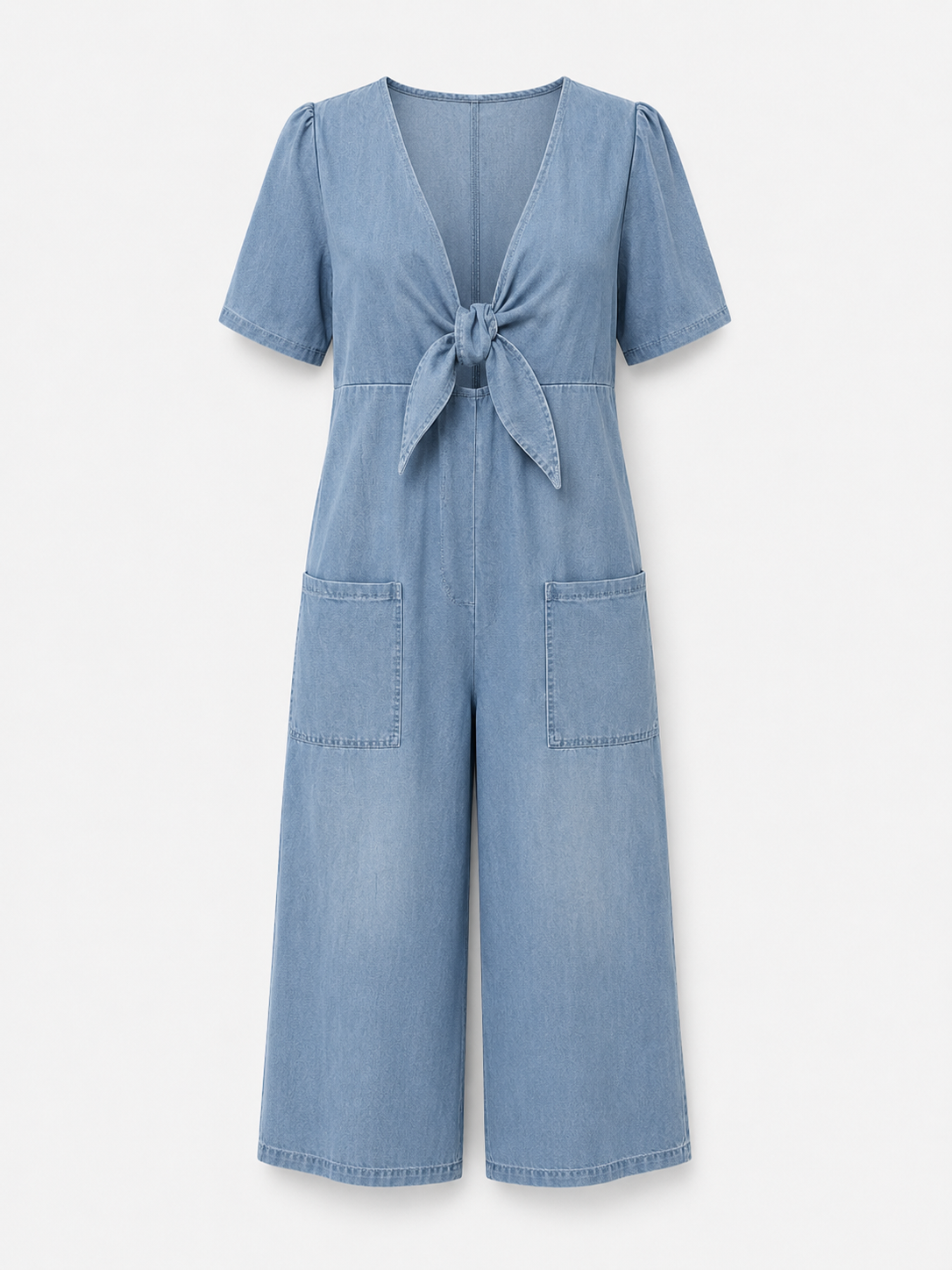 Maya | Dame Jumpsuit i Polyester med Bindebånd Foran