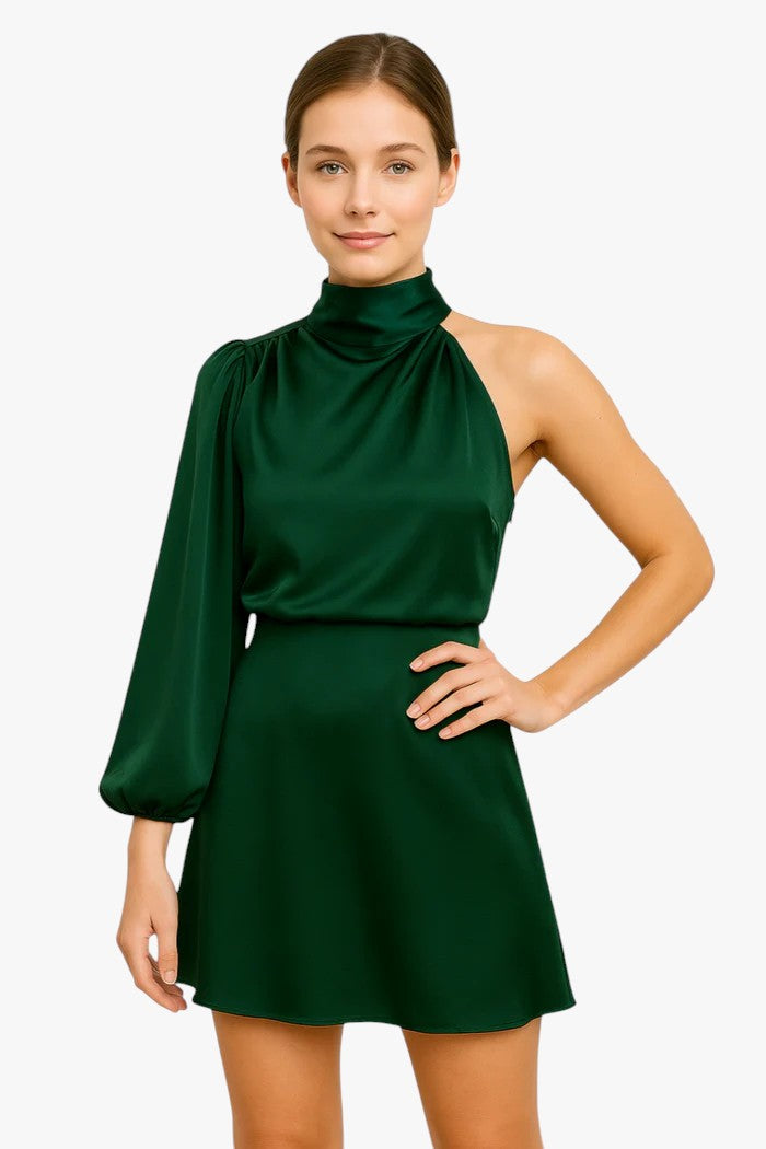 Merzia | Kvinders Elegant Monospalla Kjole - - Kjoler - {{ product_tags }