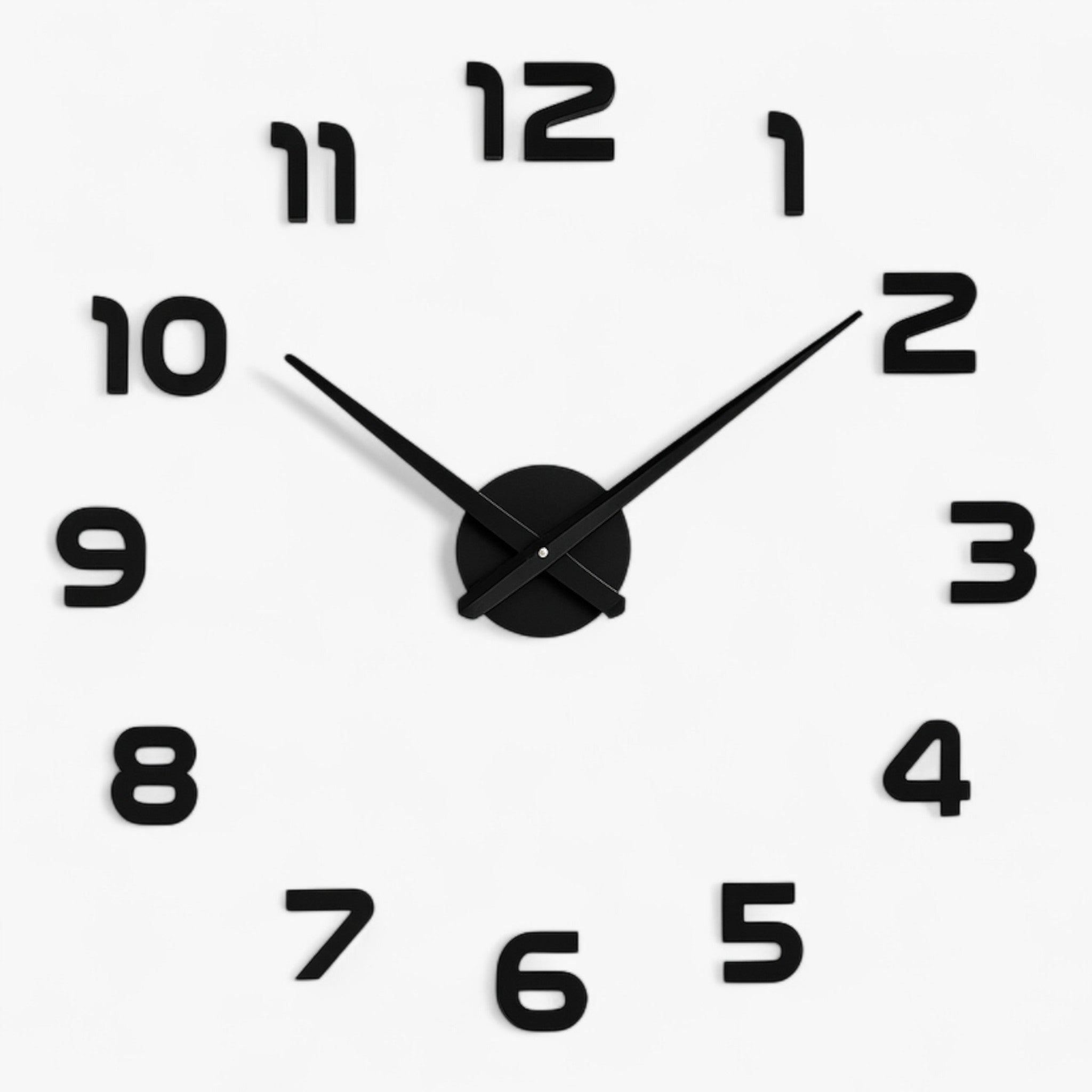 Moderne 3D Vægur med Tal til Indendørs Brug - Sort - WallClock - {{ product_tags }