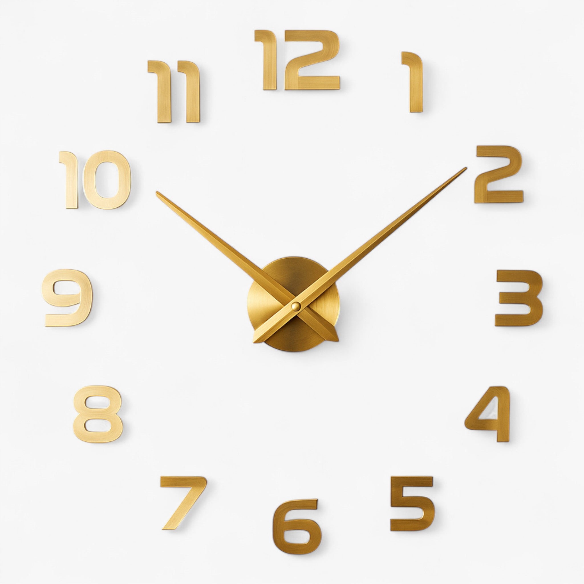Moderne 3D Vægur med Tal til Indendørs Brug - Guld - WallClock - {{ product_tags }