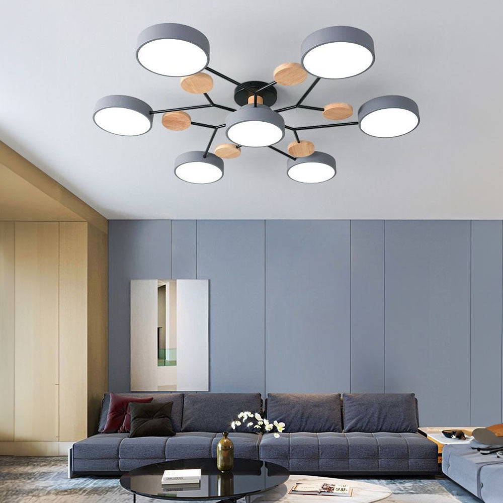 LED Loftslampe - Multi-Hoved Indbygget