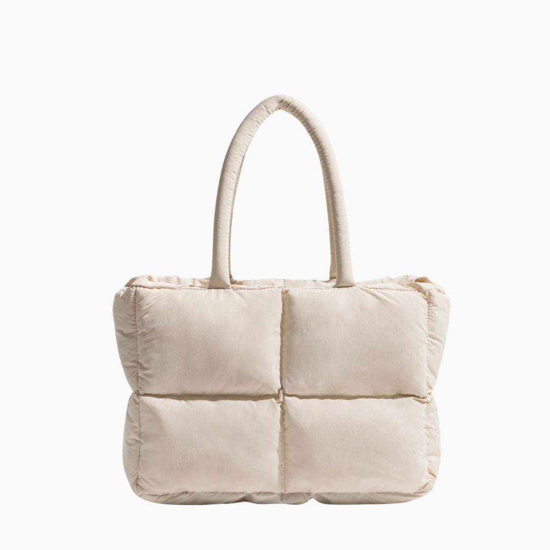 Moderne Skuldertaske Dame med Rummelig Design - Creme Hvid - Håndtasker - {{ product_tags }