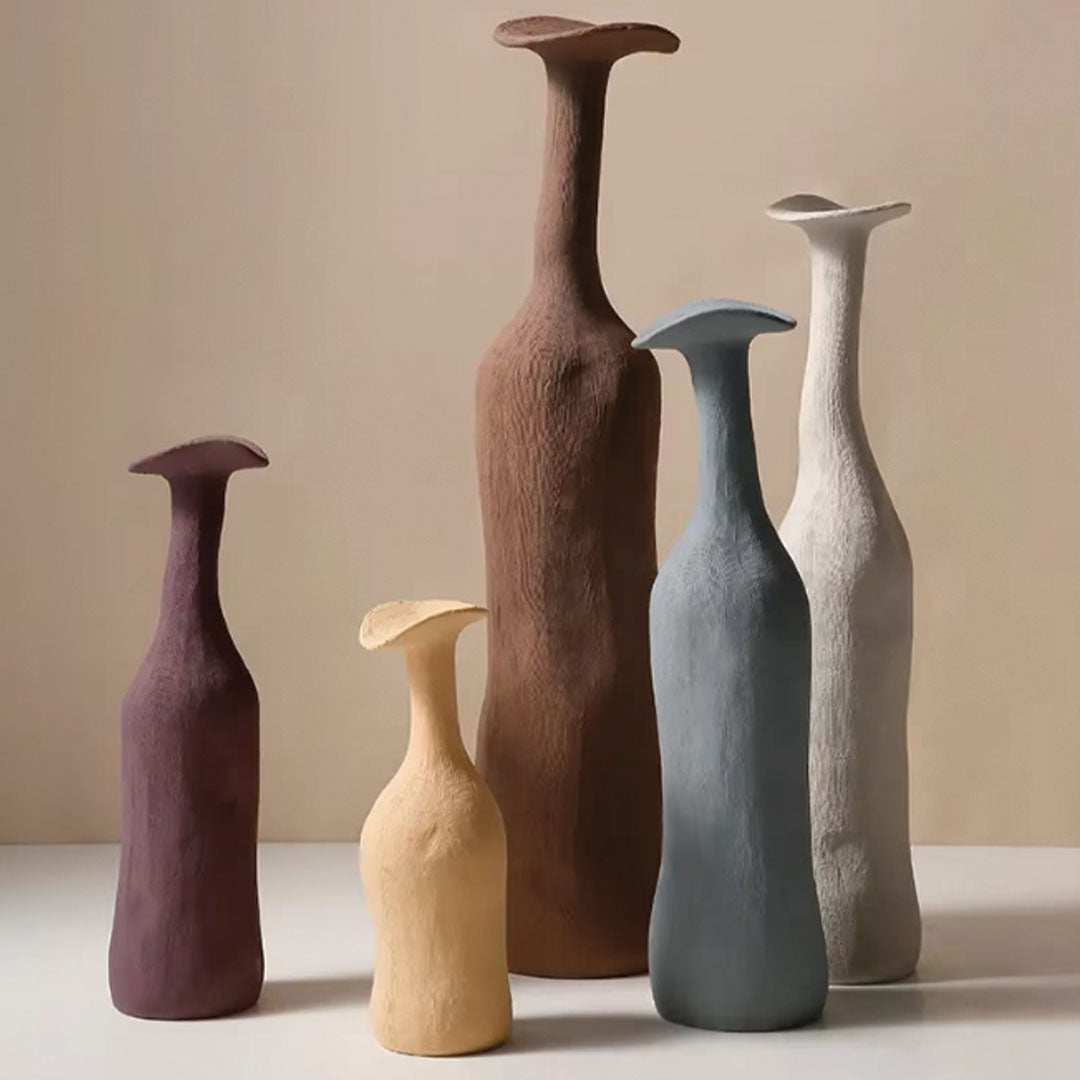 Moderna Morandi-keramikvase | Slank, raffineret accentstykke - - house & garden - {{ product_tags }