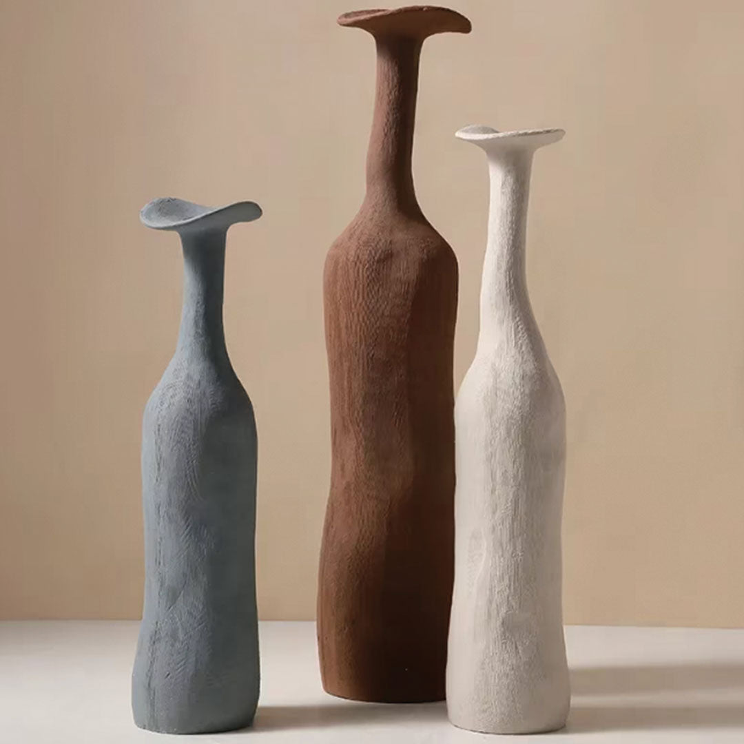 Moderna Morandi-keramikvase | Slank, raffineret accentstykke - - house & garden - {{ product_tags }
