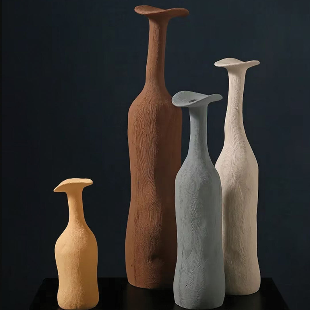 Moderna Morandi-keramikvase | Slank, raffineret accentstykke - - house & garden - {{ product_tags }