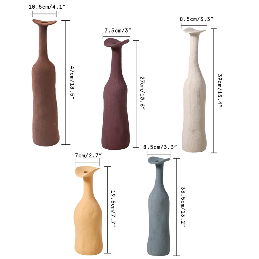 Moderna Morandi-keramikvase | Slank, raffineret accentstykke - - house & garden - {{ product_tags }