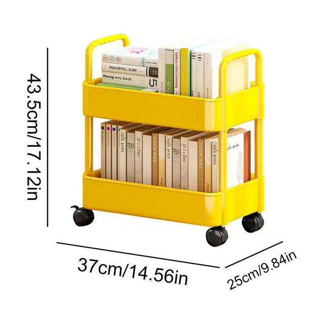 Mobil boghyldevogn med hjul - opbevaring og organisering af bøger - Dalton - - house & garden - {{ product_tags }