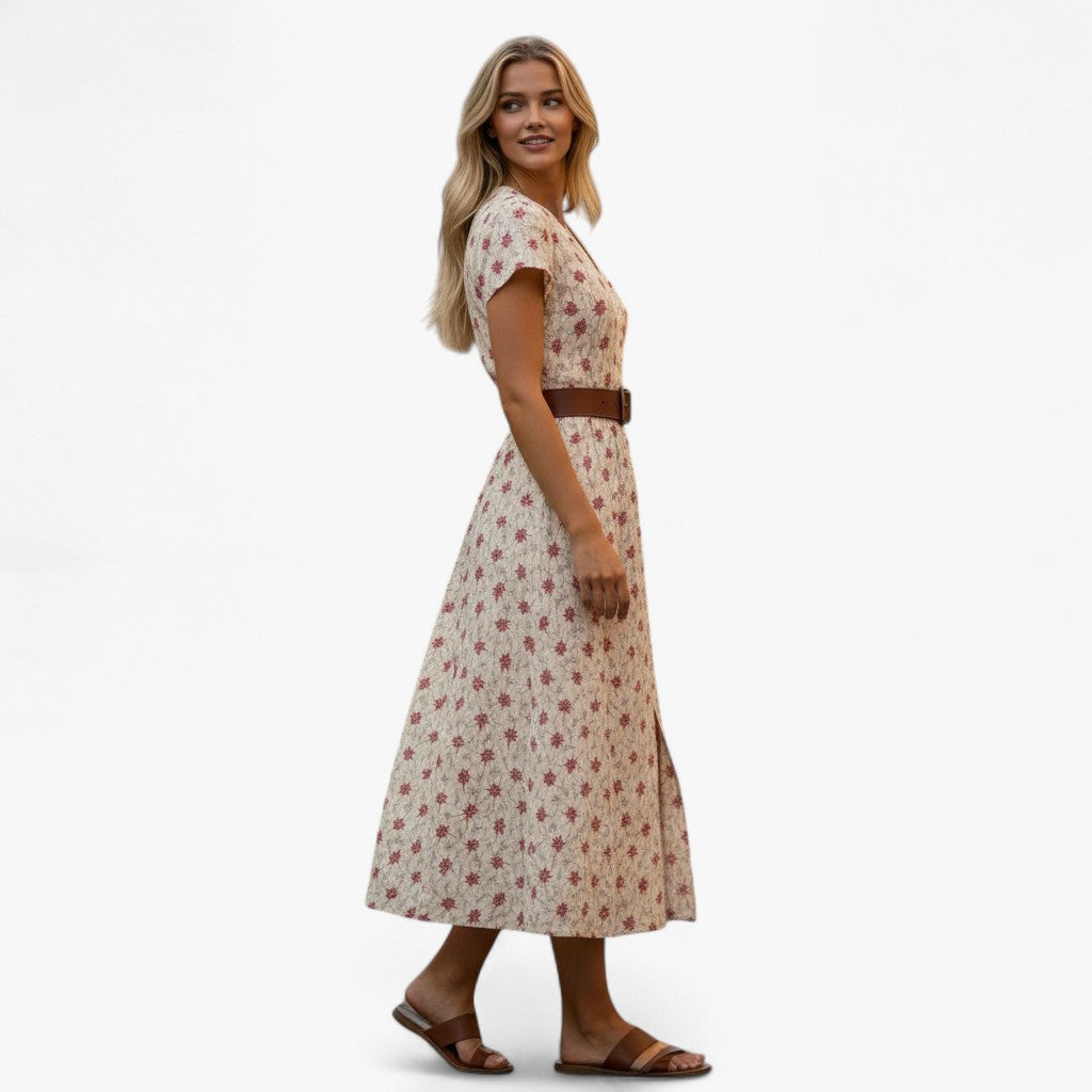 Nelle | Kvinders Elegant Sommer Maxi Kjole - - Maxi Kjoler - {{ product_tags }