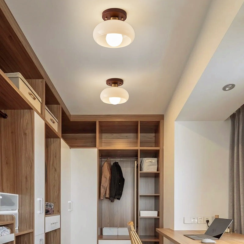 Moderne Bauhaus Loftlampe – Skulpturel Glaskuppel