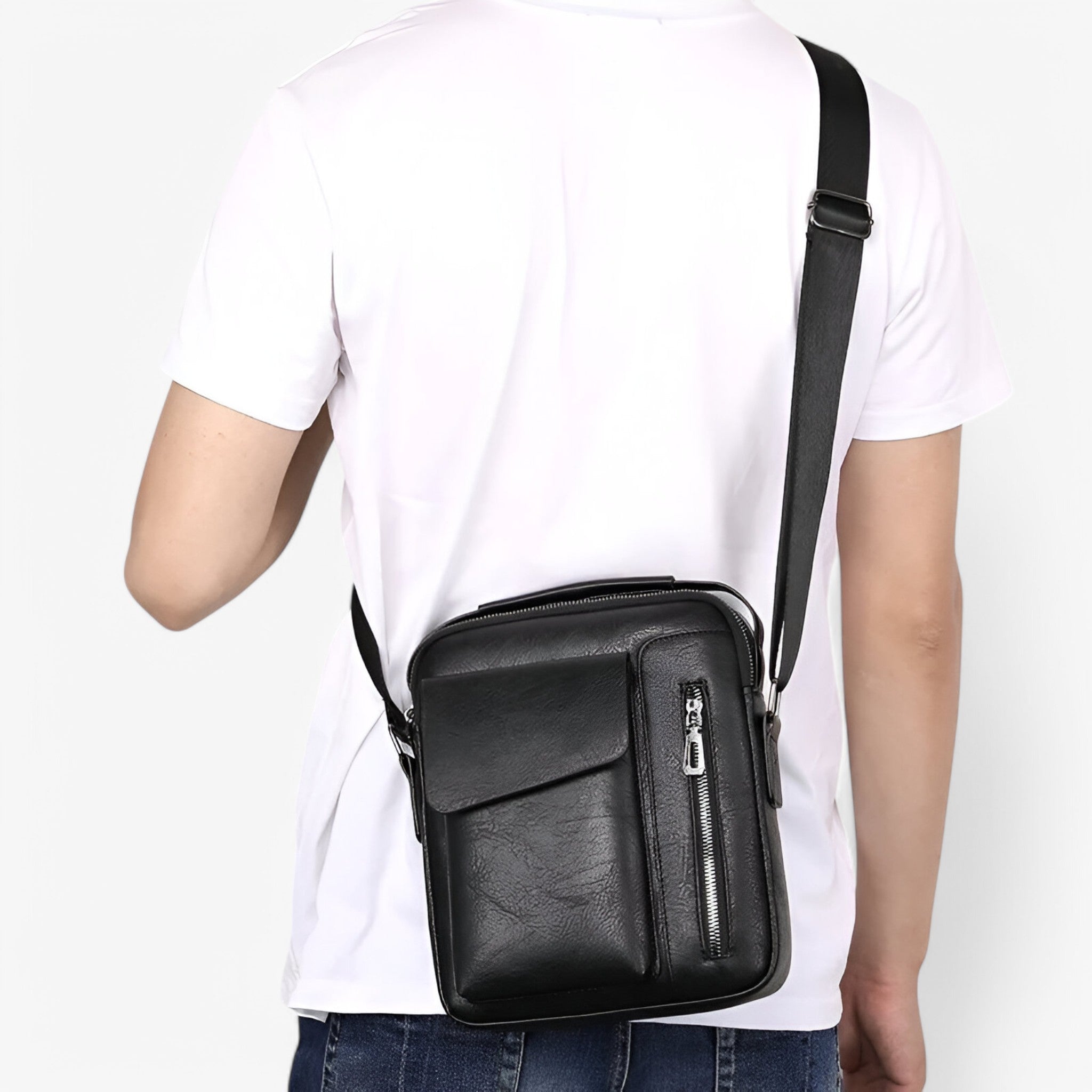 Prestige™ – Luksus Læder Skuldertaske til Stil og Funktionalitet - Sort - Prestige™ – Luksus Læder Skuldertaske til Stil og Funktionalitet- €25 - {{ product_tags }